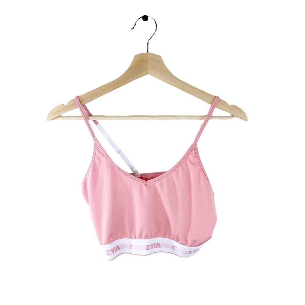 ZYIA Active Pink Comfort Strappy Bra Small